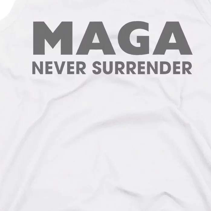 Trump Dark Maga Never Surrender Tank Top