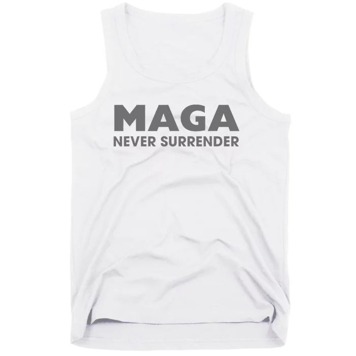 Trump Dark Maga Never Surrender Tank Top