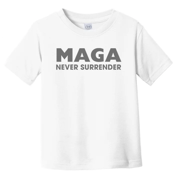 Trump Dark Maga Never Surrender Toddler T-Shirt