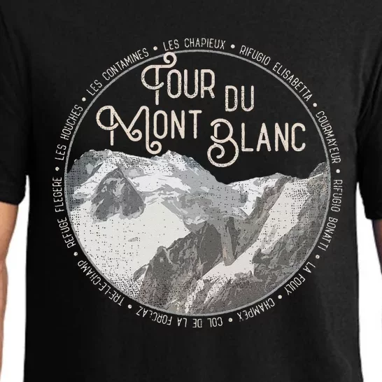 Tour Du Mont Blanc Gear European Hiking Trail Souvenir Hiker Pajama Set