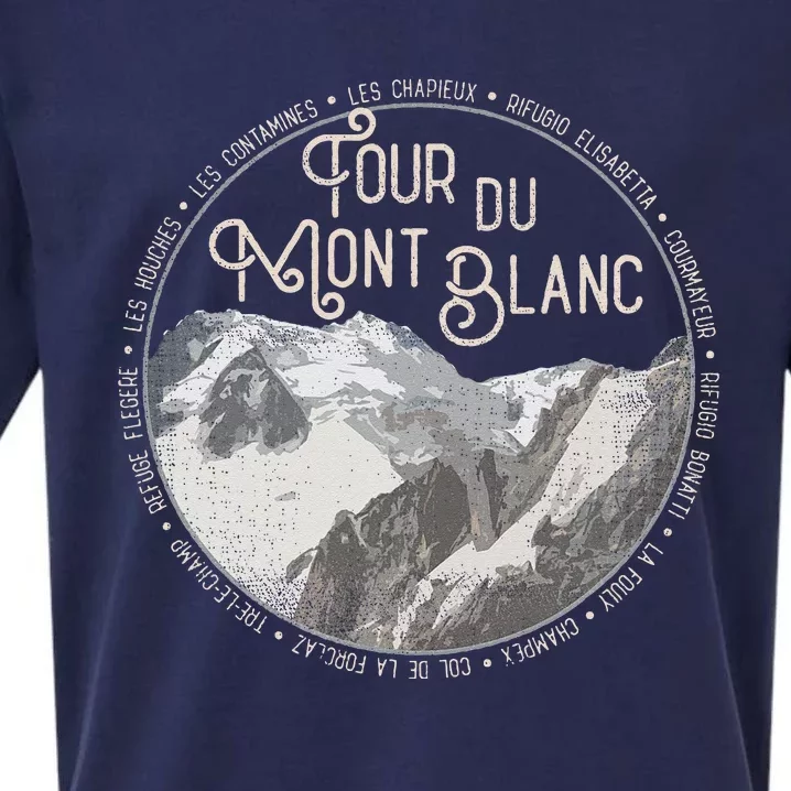 Tour Du Mont Blanc Gear European Hiking Trail Souvenir Hiker Sueded Cloud Jersey T-Shirt