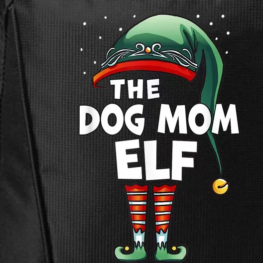 The Dog Mom Elf Matching Family Group Christmas Party Pajama City Backpack