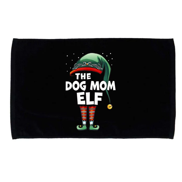 The Dog Mom Elf Matching Family Group Christmas Party Pajama Microfiber Hand Towel