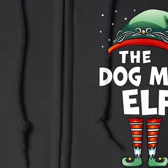 The Dog Mom Elf Matching Family Group Christmas Party Pajama Full Zip Hoodie