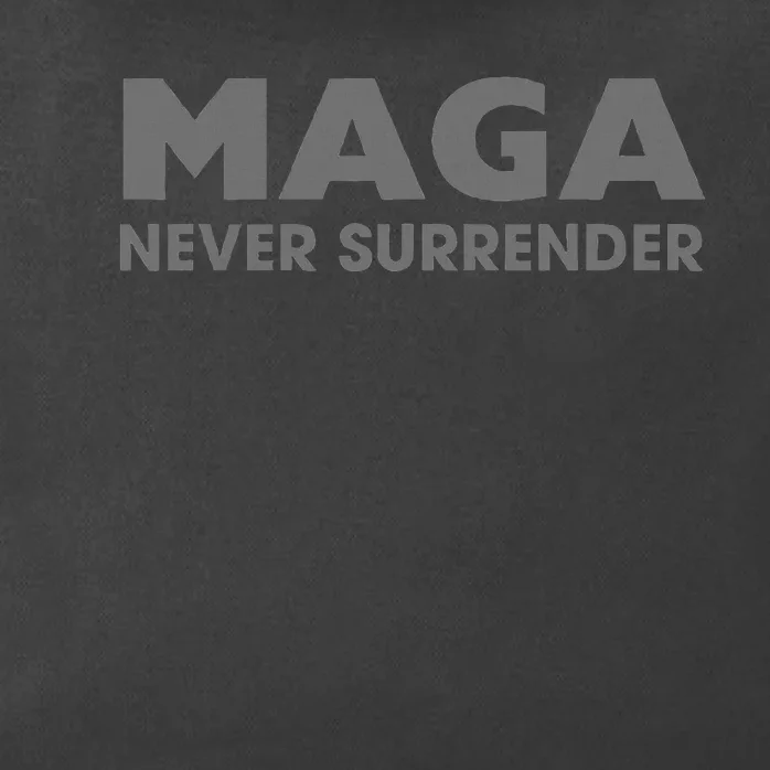 Trump Dark Maga Never Surrender Zip Tote Bag