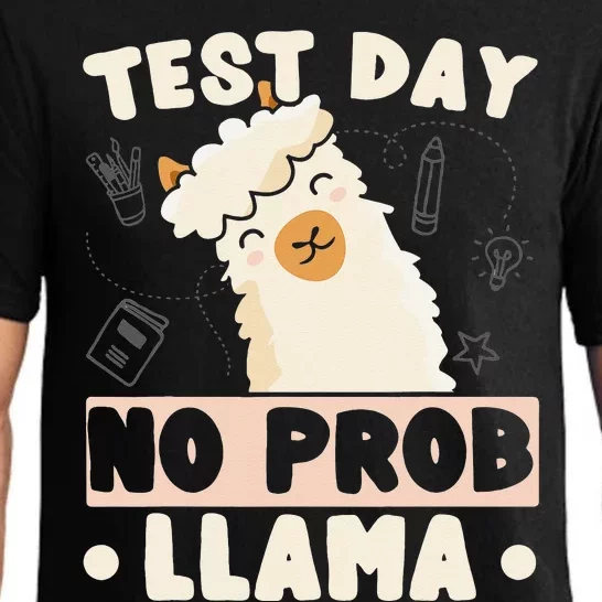 Test Day No ProbLlama Llama Teacher Testing Day Design Pajama Set