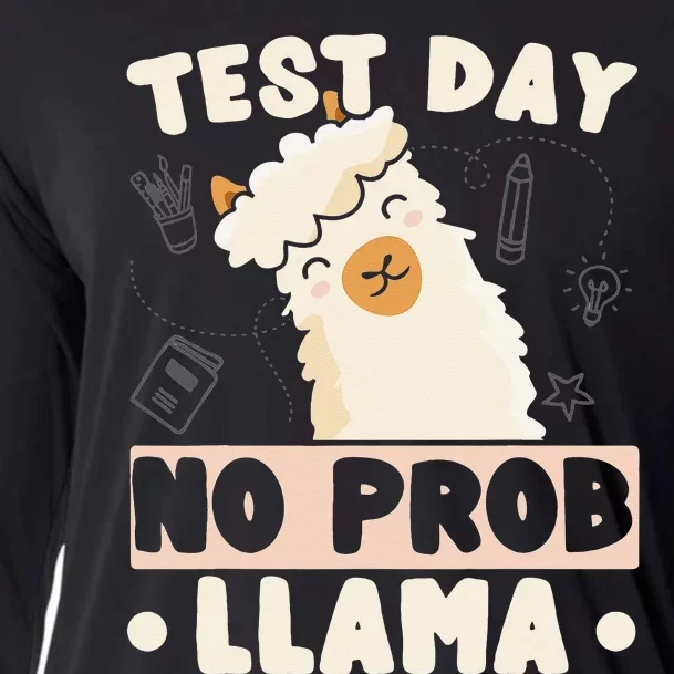 Test Day No ProbLlama Llama Teacher Testing Day Design Cooling Performance Long Sleeve Crew