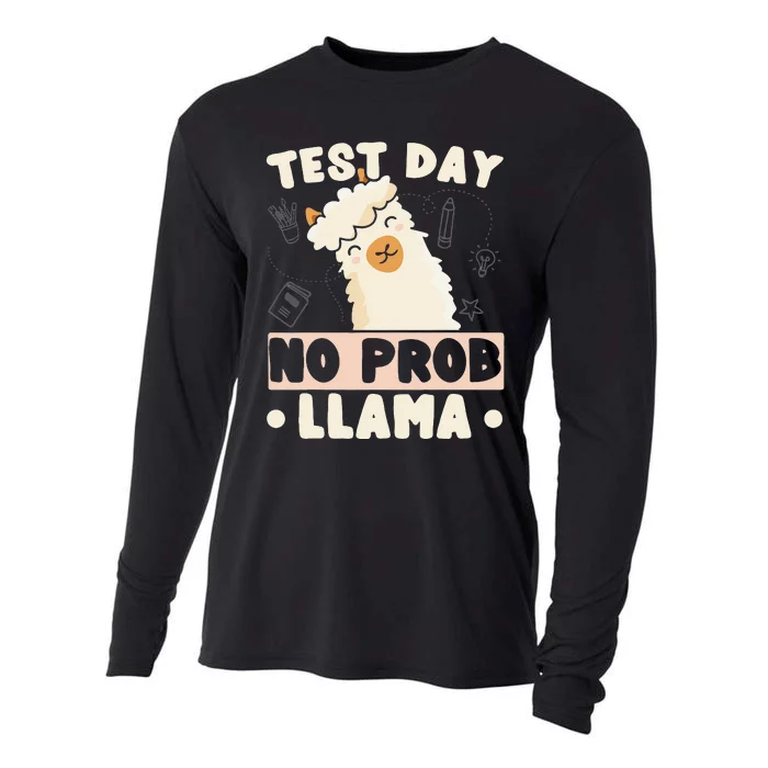 Test Day No ProbLlama Llama Teacher Testing Day Design Cooling Performance Long Sleeve Crew