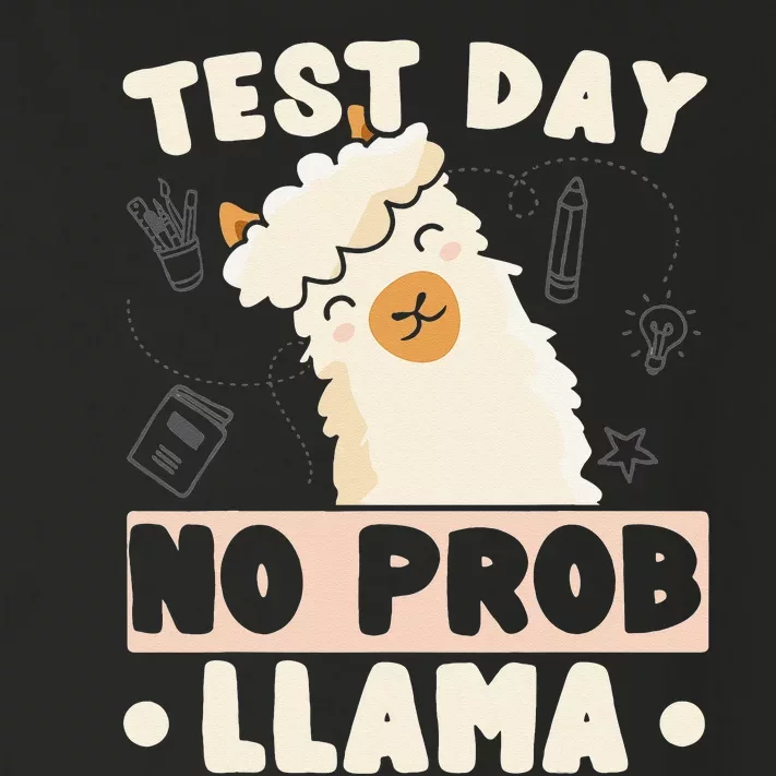 Test Day No ProbLlama Llama Teacher Testing Day Design Toddler Long Sleeve Shirt