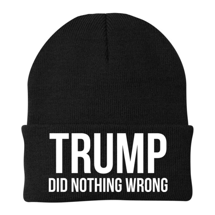 Trump Did Nothing Wrong Knit Cap Winter Beanie