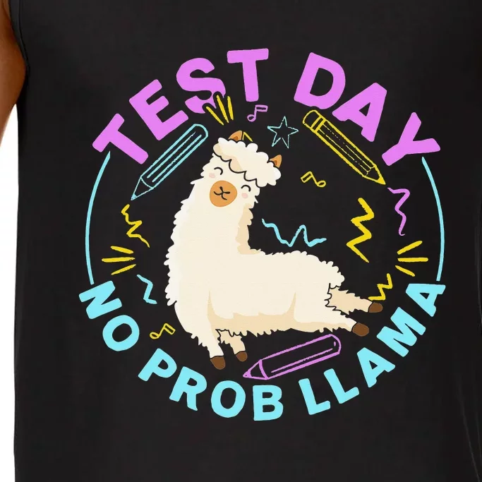 Test Day No ProbLlama Llama Teacher Testing Day Design Comfort Colors® Tank Top