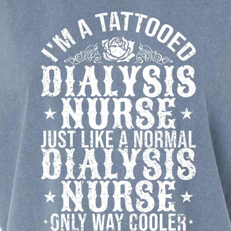 Tattooed Dialysis Nurse Gift Garment-Dyed Women's Muscle Tee