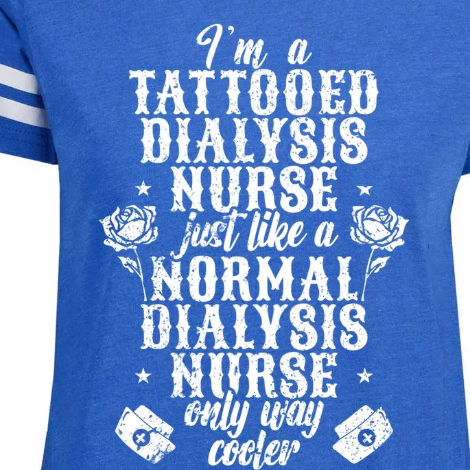 Tattooed Dialysis Nurse Cute Gift Enza Ladies Jersey Football T-Shirt