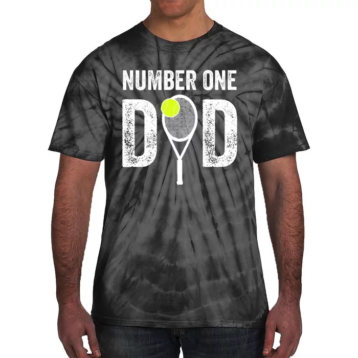 Tennis Dad Number One Daddy With Tennis Sayings Tie-Dye T-Shirt