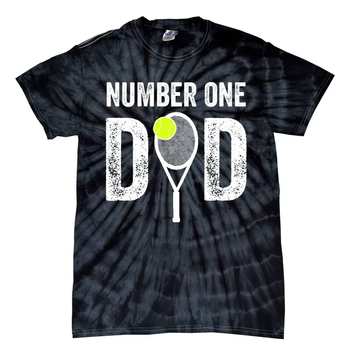 Tennis Dad Number One Daddy With Tennis Sayings Tie-Dye T-Shirt