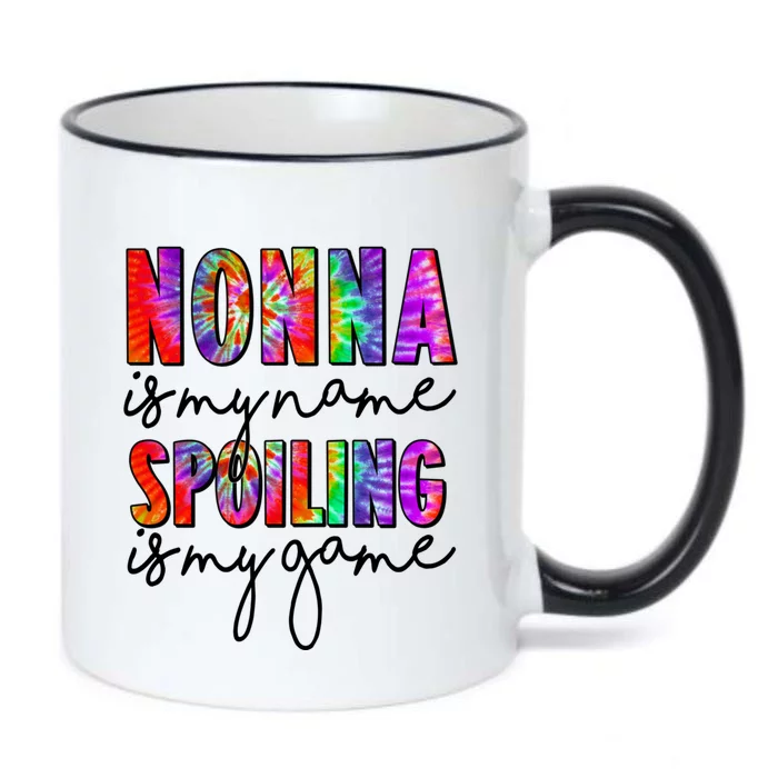 Tie Dye Nonna Is My Name Spoiling Is My Game Mothers Day Gift Black Color Changing Mug