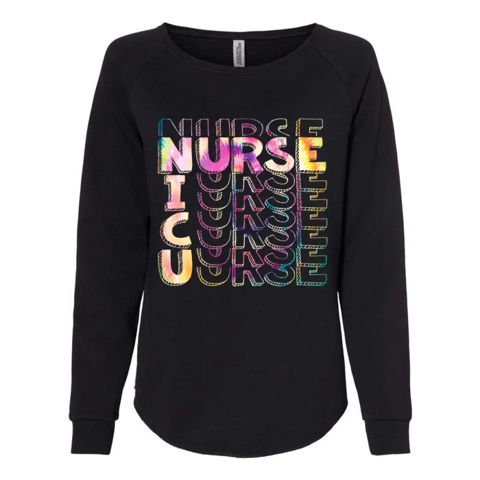 Tie Dye Nicu Nurse Funny Gift Neonatal Icu Rn Nursing Gift Womens California Wash Sweatshirt