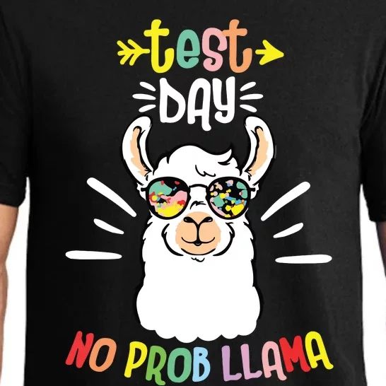 Test Day No Prob LLama Cute Test Day For Teachers Students Pajama Set