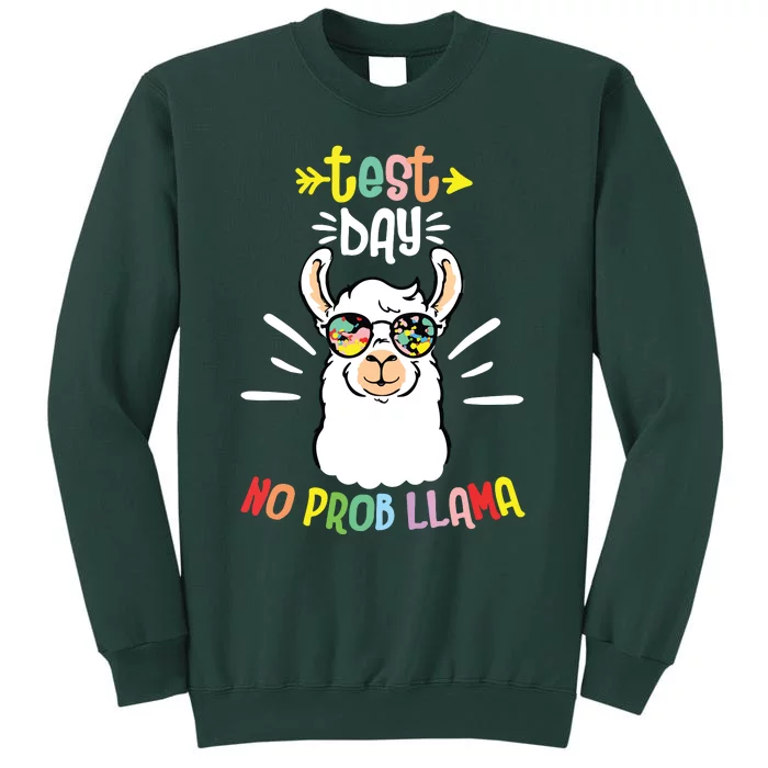 Test Day No Prob LLama Cute Test Day For Teachers Students Sweatshirt