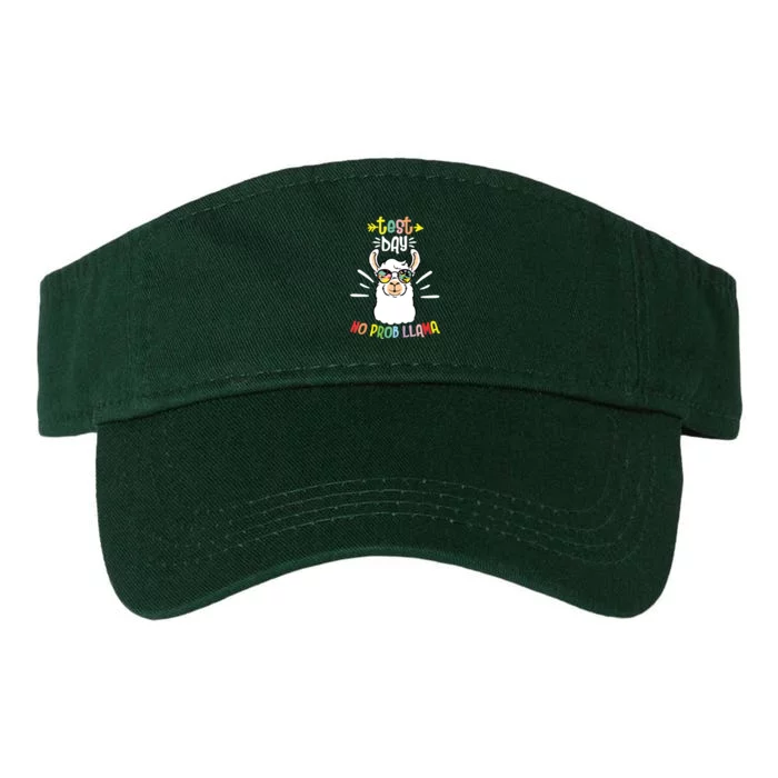 Test Day No Prob LLama Cute Test Day For Teachers Students Valucap Bio-Washed Visor