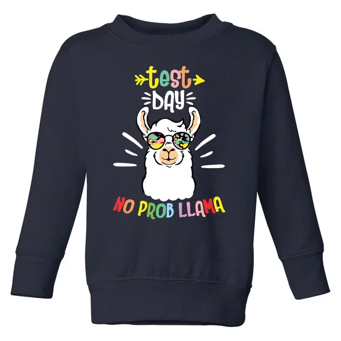 Test Day No Prob LLama Cute Test Day For Teachers Students Toddler Sweatshirt