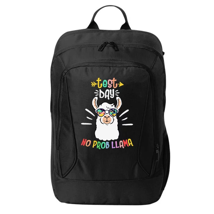 Test Day No Prob Llama Cute Test Day For Teachers Students City Backpack