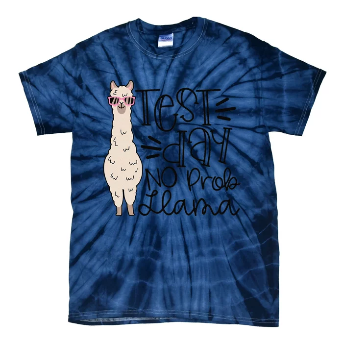 Test Day No Prob Llama Teacher Testing Day Tie-Dye T-Shirt