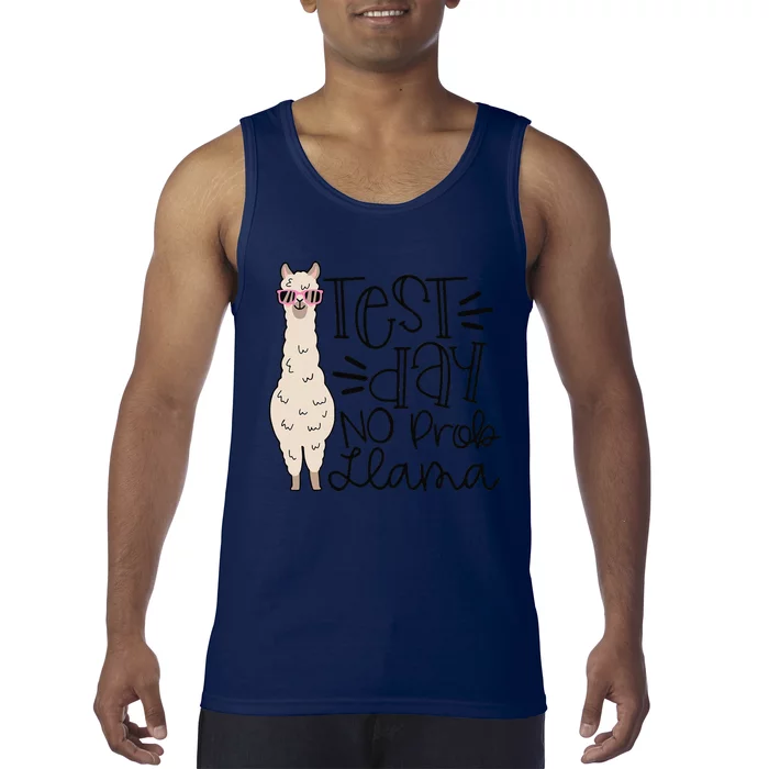 Test Day No Prob Llama Teacher Testing Day Tank Top