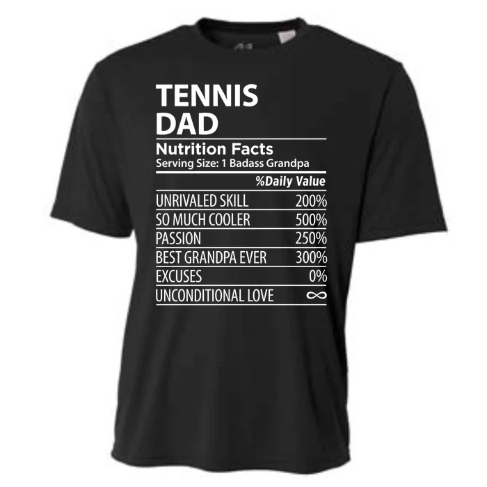 Tennis Dad Nutrition Facts Funny Tennis Dad Great Gift Cooling Performance Crew T-Shirt