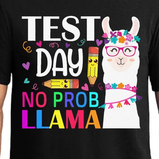 Test Day No Probllama Llama Teacher Testing Day Pajama Set