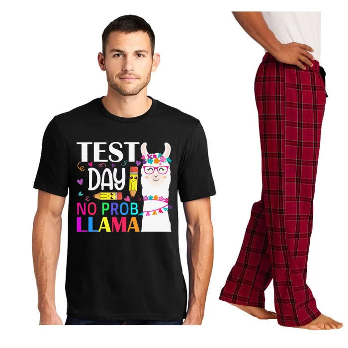 Test Day No Probllama Llama Teacher Testing Day Pajama Set