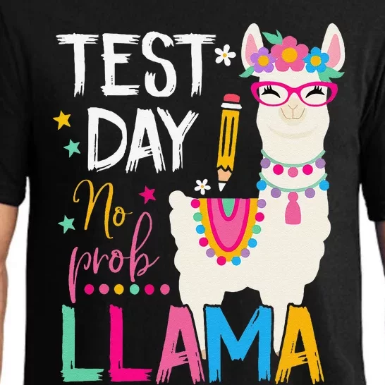 Test Day No Probllama Llama Teacher Testing Day Student Pajama Set