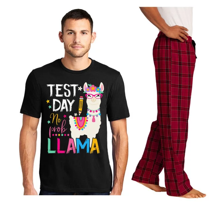 Test Day No Probllama Llama Teacher Testing Day Student Pajama Set