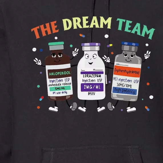 The Dream Nurse Team Retro Groovy Medical Nursing Psych Premium Hoodie