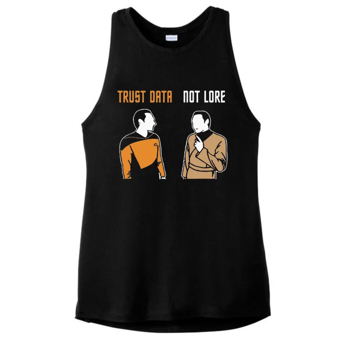 Trust Data Not Lore Ladies Tri-Blend Wicking Tank