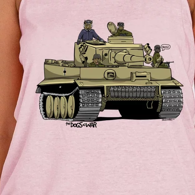 The Dogs Of War Tiger Tank Women's Knotted Racerback Tank