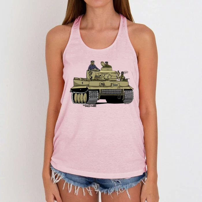 The Dogs Of War Tiger Tank Women's Knotted Racerback Tank