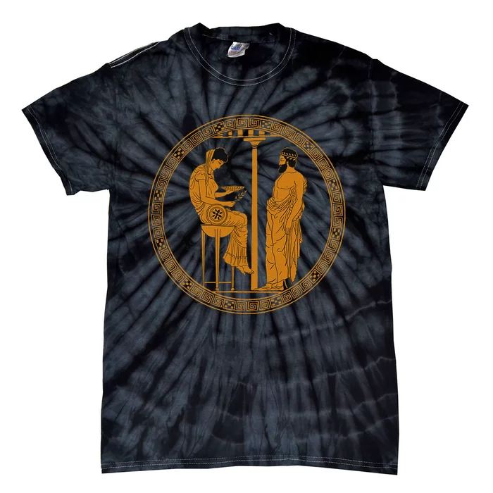 The Delphic Oracle King Aigeus In Front Of The Pythia Tie-Dye T-Shirt