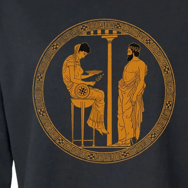 The Delphic Oracle King Aigeus In Front Of The Pythia Cropped Pullover Crew