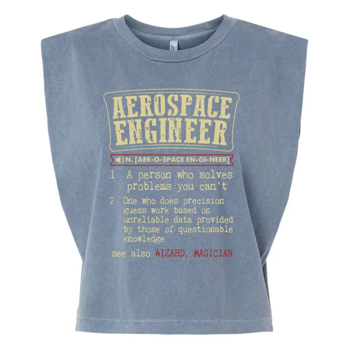 The Definition Of An Aerospace Engineer Funny Garment-Dyed Women's Muscle Tee