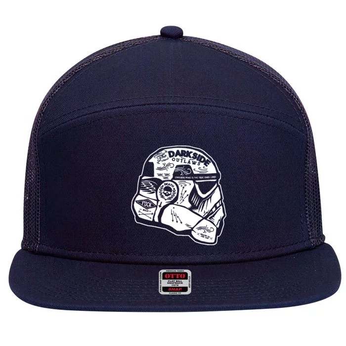 The Darkside Outlaws 7 Panel Mesh Trucker Snapback Hat