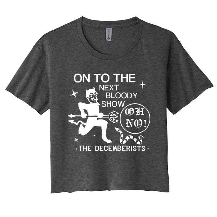 The Decemberists Oh No Women's Crop Top Tee