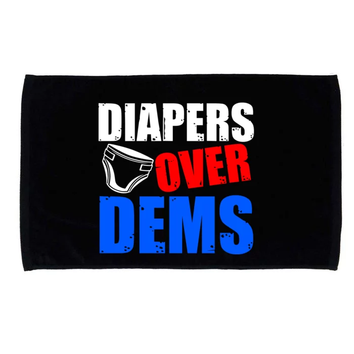 Trump Diapers Over Dems Microfiber Hand Towel