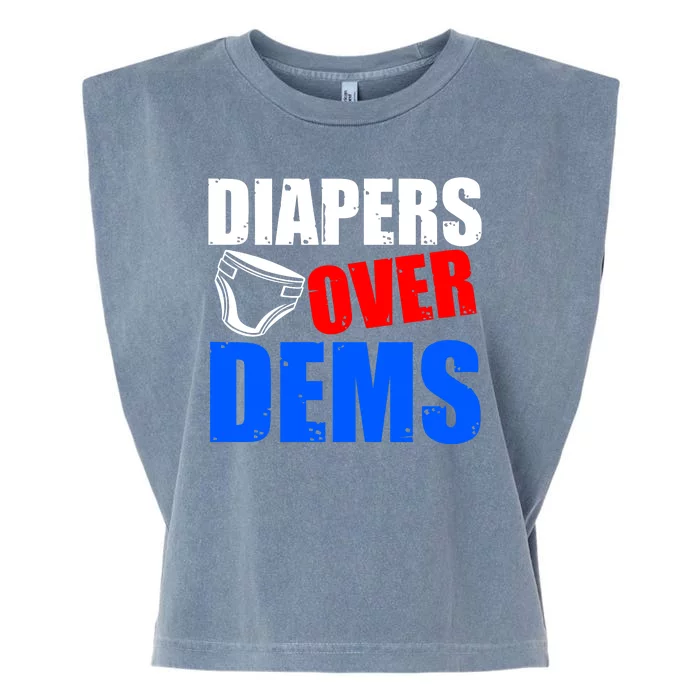 Trump Diapers Over Dems Garment-Dyed Women's Muscle Tee