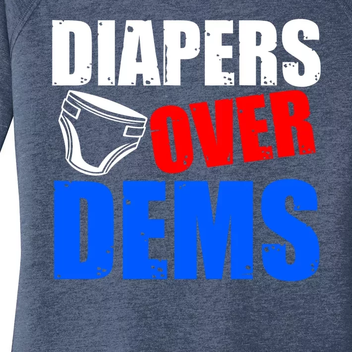 Trump Diapers Over Dems Women's Perfect Tri Tunic Long Sleeve Shirt