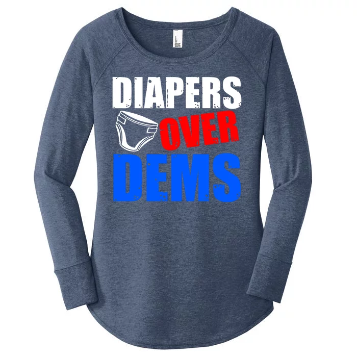 Trump Diapers Over Dems Women's Perfect Tri Tunic Long Sleeve Shirt