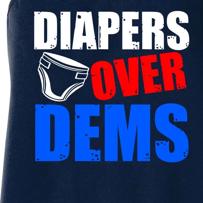 Trump Diapers Over Dems Women's Racerback Tank