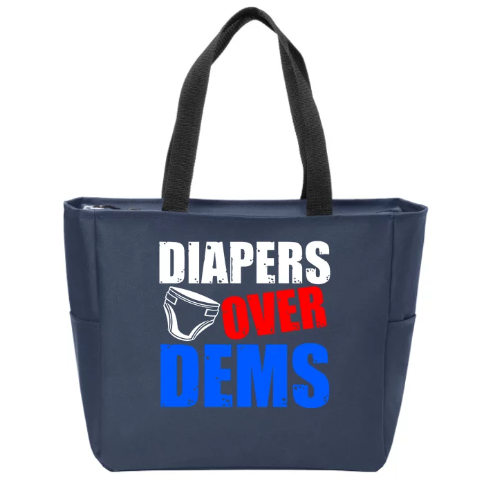 Trump Diapers Over Dems Zip Tote Bag