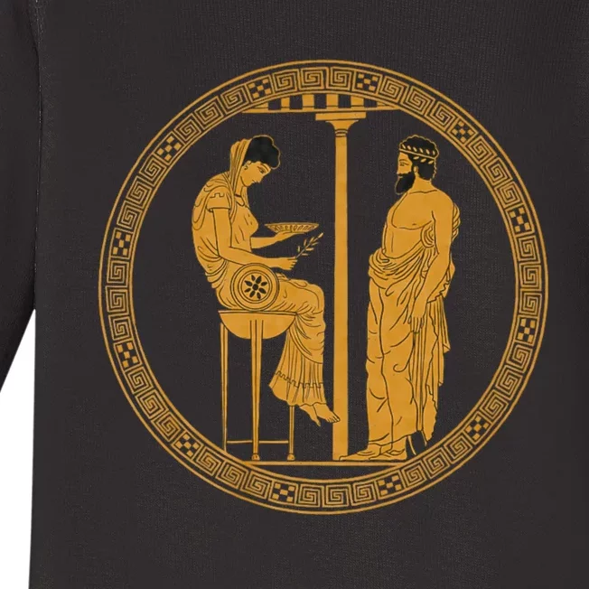 The Delphic Oracle King Aigeus In Front Of The Pythia Baby Long Sleeve Bodysuit