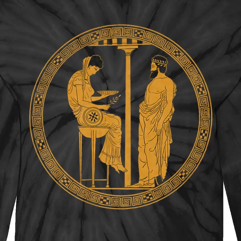 The Delphic Oracle King Aigeus In Front Of The Pythia Tie-Dye Long Sleeve Shirt